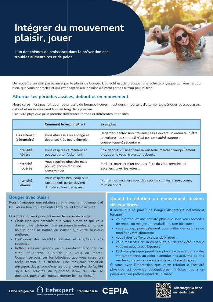 Intégrer du mouvement plaisir, jouer