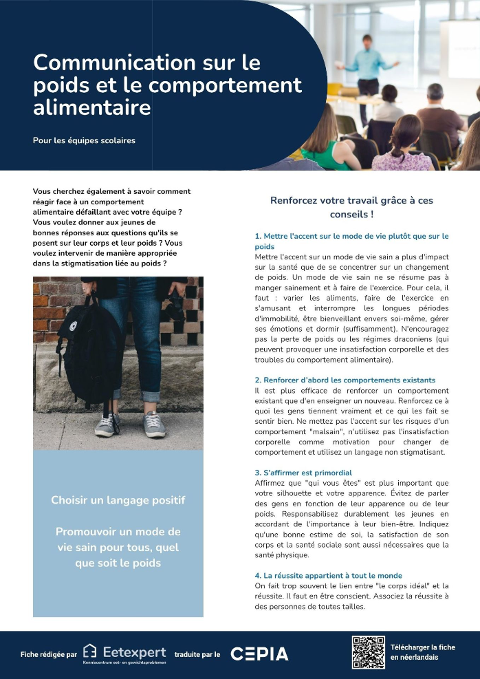 Communication sur le poids et le comportement alimentaire