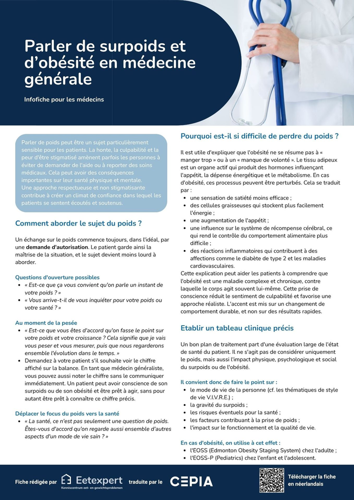 Parler de surpoids et d’obésité en médecine générale